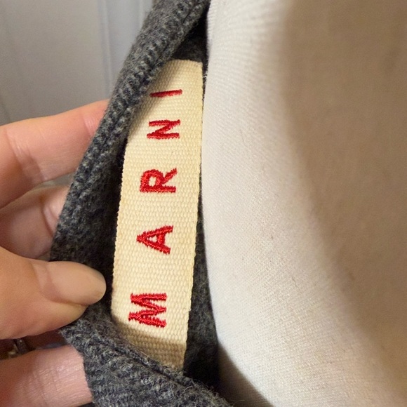 Marni Gray Mini A-line Skirt with Asymmetrical Design for Casual Work - Picture 7 of 8